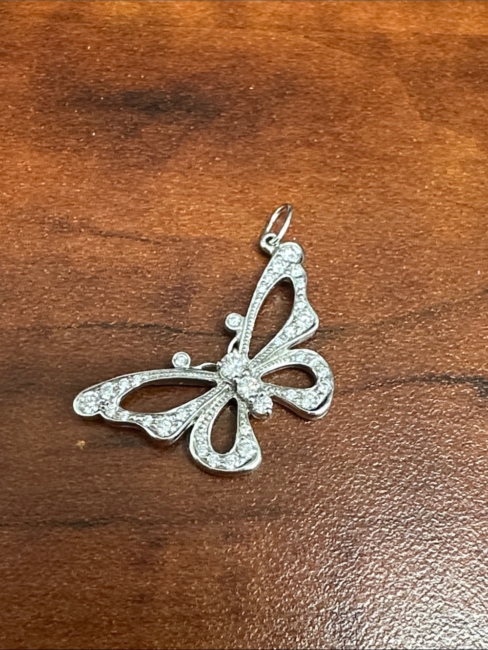 Tiffany & Co platinum butterfly pendant